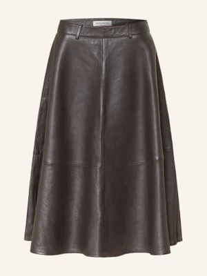The Frankie Shop Spódnica Skórzana Savil braun