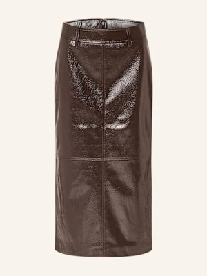 The Frankie Shop Spódnica Taney Z Imitacji Skóry braun