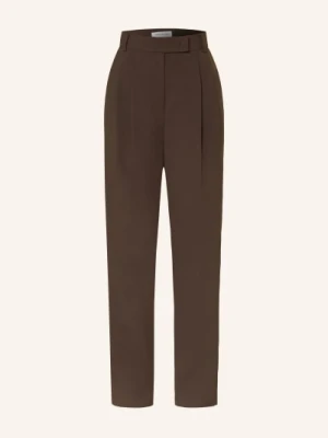 The Frankie Shop Spodnie Z Materiału Typu Marle Bea braun
