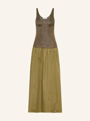 The Frankie Shop Sukienka Iliya Z Mieszanki Materiałów gruen