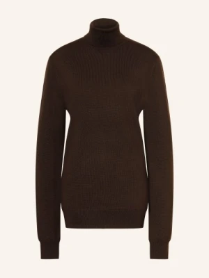 The Frankie Shop Sweter Z Golfem Eve braun