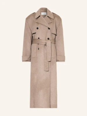 The Frankie Shop Wełniany Płaszcz Nikola beige
