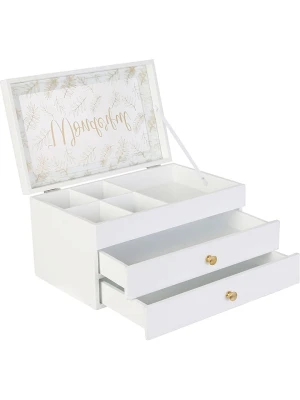 THE HOME DECO FACTORY Pudełko w kolorze białym na biżuterię - 24 x 15 x 13 cm rozmiar: onesize