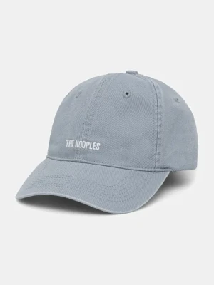 The Kooples czapka z daszkiem bawełniana kolor niebieski z aplikacją AMHA30011K