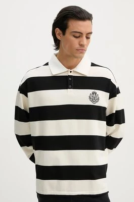 The Kooples longsleeve bawełniany kolor czarny wzorzysty HPOL29004K