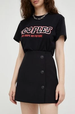 The Kooples spódnica kolor czarny mini rozkloszowana