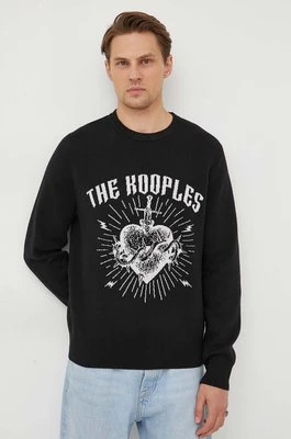 The Kooples sweter z domieszką wełny męski kolor czarny