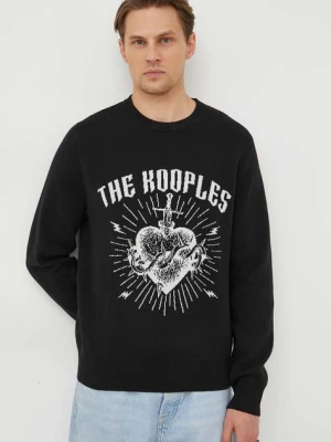 The Kooples sweter z domieszką wełny męski kolor czarny