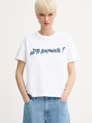 The Kooples t-shirt bawełniany damski kolor biały FTSC30049K