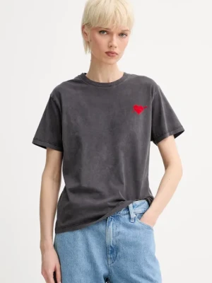 The Kooples t-shirt bawełniany damski kolor czarny FTSC30036K