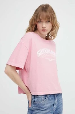 The Kooples t-shirt bawełniany damski kolor różowy FTSC28026K