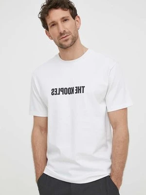 The Kooples t-shirt bawełniany męski kolor biały z nadrukiem HTSC28024K