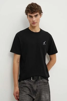 The Kooples t-shirt bawełniany męski kolor czarny z aplikacją HTSC29028K