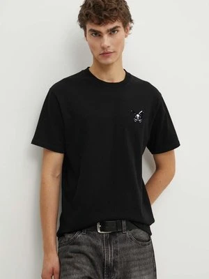 The Kooples t-shirt bawełniany męski kolor czarny z aplikacją HTSC29028K