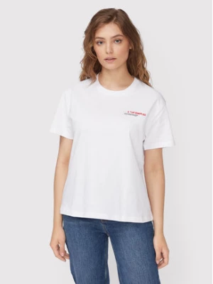 The Kooples T-Shirt Carry Over FTSC25026K Biały Regular Fit