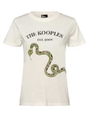 The Kooples T-shirt damski Kobiety Bawełna biały nadruk,