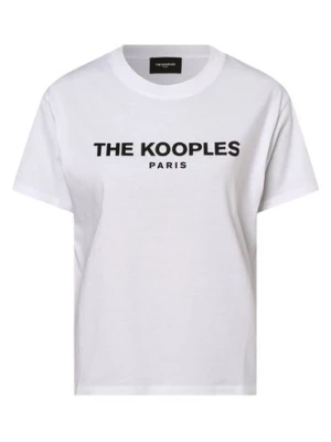 The Kooples T-shirt damski Kobiety Bawełna biały nadruk,