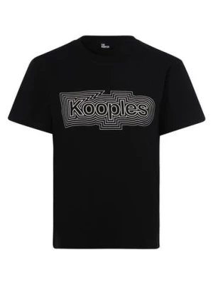 The Kooples T-shirt damski Kobiety Bawełna czarny nadruk,
