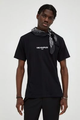 The Kooples t-shirt męski kolor czarny z nadrukiem HTSC21006K