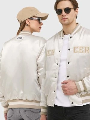 The Mercer Brand kurtka bomber The Mercer Varsity Party kolor złoty zimowa MEAP213099