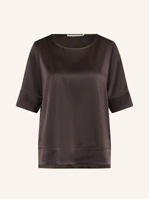 (The Mercer) N.Y. Bluzka Z Jedwabiu Z Rękawami 3/4 braun