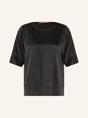 (The Mercer) N.Y. Bluzka Z Jedwabiu Z Rękawami 3/4 schwarz