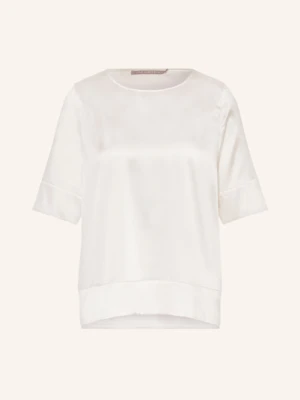 (The Mercer) N.Y. Bluzka Z Jedwabiu Z Rękawami 3/4 weiss