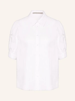 (The Mercer) N.Y. Bluzka Z Lnu Z Koronką Z Dziurkami weiss