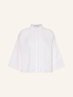 (The Mercer) N.Y. Bluzka Z Lnu Z Rękawami 3/4 weiss