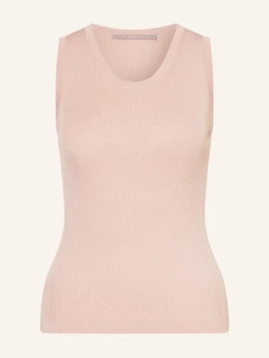 (The Mercer) N.Y. Dzianinowy Top Z Błyszczącą Przędzą rosa