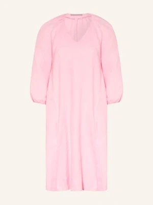 (The Mercer) N.Y. Sukienka Lniana Z Rękawami 3/4 rosa