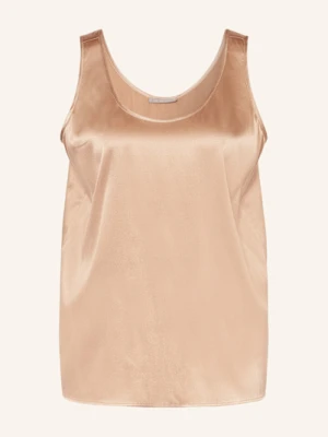 (The Mercer) N.Y. Top Satynowy Z Jedwabiu beige