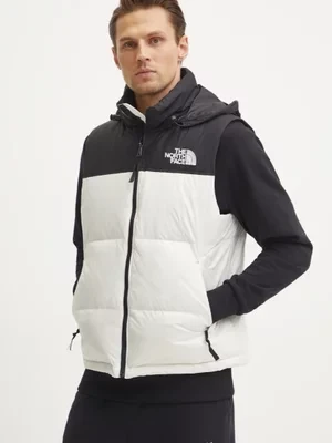 The North Face bezrękawnik puchowy 1996 Retro Nuptse męski kolor beżowy zimowy NF0A3JQQROU1