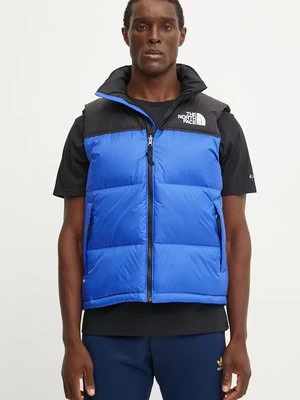 The North Face bezrękawnik puchowy 1996 Retro Nuptse męski kolor niebieski NF0A3JQQCZ61