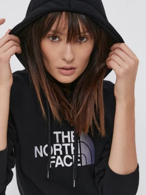The North Face bluza bawełniana damska kolor czarny z kapturem NF0A55ECJK31