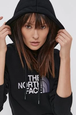 The North Face bluza bawełniana damska kolor czarny z kapturem NF0A55ECJK31