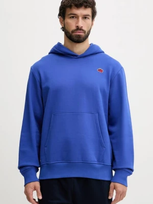 The North Face bluza bawełniana Icon Relaxed męska kolor niebieski z kapturem z aplikacją NF0A8EU8CZ61