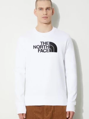 The North Face bluza bawełniana M Drew Peak Crew męska kolor biały z aplikacją NF0A4SVRLA91