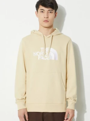 The North Face bluza bawełniana M Light Drew Peak Pullover Hoodie męska kolor beżowy z kapturem z nadrukiem NF00A0TE8D61