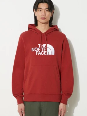 The North Face bluza bawełniana M Light Drew Peak Pullover Hoodie męska kolor bordowy z kapturem z nadrukiem NF00A0TEPOJ1