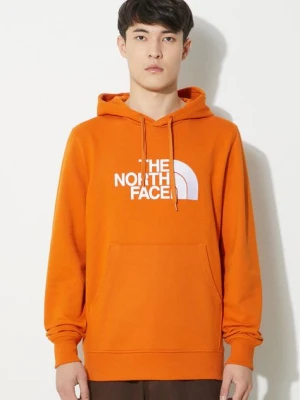 The North Face bluza bawełniana M Light Drew Peak Pullover Hoodie męska kolor pomarańczowy z kapturem z aplikacją NF00A0TEPCO1