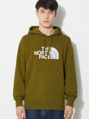 The North Face bluza bawełniana M Light Drew Peak Pullover Hoodie męska kolor zielony z kapturem z aplikacją NF00A0TEPIB1