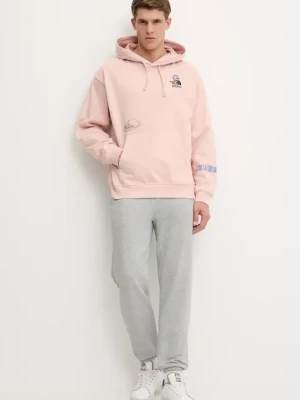 The North Face bluza bawełniana Mountain Cleanup męska kolor pomarańczowy z kapturem z aplikacją NF0A8C2VLK61