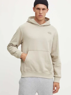 The North Face bluza bawełniana Natural Dye Hoodie męska kolor beżowy z kapturem z nadrukiem NF0A89CV9OX1