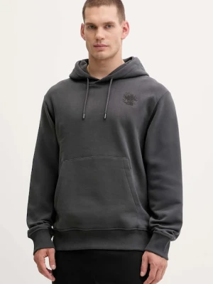 The North Face bluza bawełniana Powder Days męska kolor szary z kapturem NF0A8E4G0C51