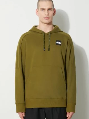 The North Face bluza bawełniana U The 489 Hoodie męska kolor zielony z kapturem z aplikacją NF0A87D7PIB1