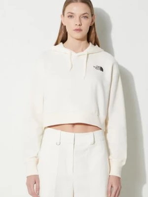 The North Face bluza bawełniana W Trend Crop Hoodie damska kolor beżowy z kapturem z nadrukiem NF0A5ICYQLI1