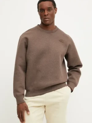 The North Face bluza Crew Neck Sweatshirt męska kolor brązowy melanżowa NF0A8AMA2QI1