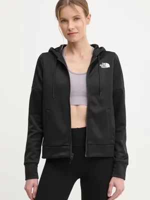 The North Face bluza dresowa Reaxion kolor czarny z kapturem melanżowa NF0A8CNRJK31