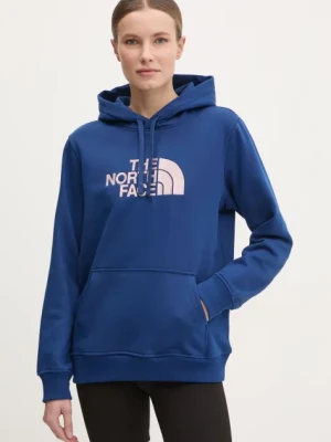 The North Face bluza Drew Peak damska kolor granatowy z kapturem z aplikacją NF0A89EHB4O1